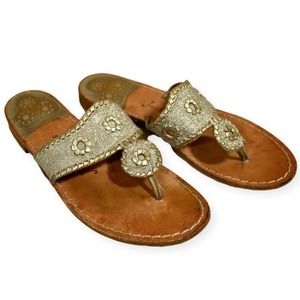 Jack Rogers 10 Navajo Whipstitch Sandal Glitter